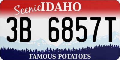 ID license plate 3B6857T