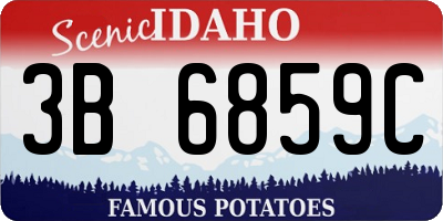 ID license plate 3B6859C