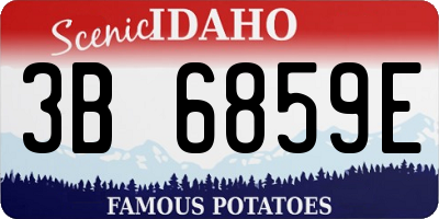 ID license plate 3B6859E