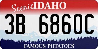 ID license plate 3B6860C