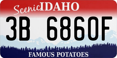 ID license plate 3B6860F