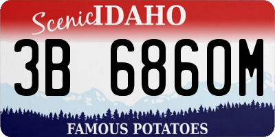 ID license plate 3B6860M