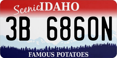 ID license plate 3B6860N