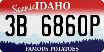 ID license plate 3B6860P