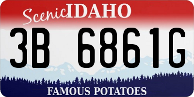 ID license plate 3B6861G