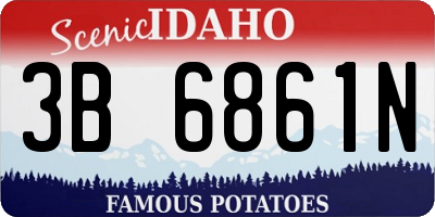 ID license plate 3B6861N