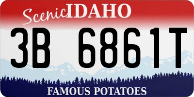 ID license plate 3B6861T