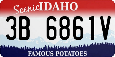 ID license plate 3B6861V