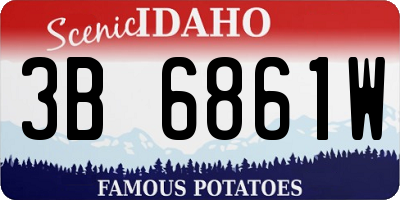 ID license plate 3B6861W