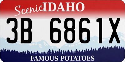 ID license plate 3B6861X