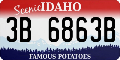 ID license plate 3B6863B