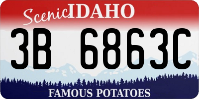 ID license plate 3B6863C