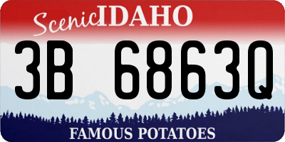 ID license plate 3B6863Q
