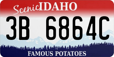 ID license plate 3B6864C