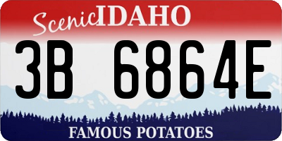 ID license plate 3B6864E