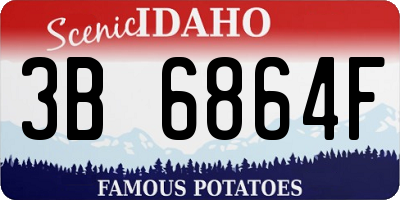 ID license plate 3B6864F