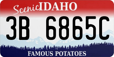 ID license plate 3B6865C