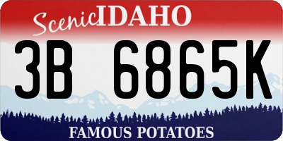 ID license plate 3B6865K