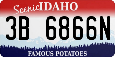 ID license plate 3B6866N