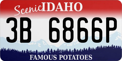 ID license plate 3B6866P