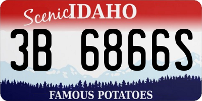 ID license plate 3B6866S