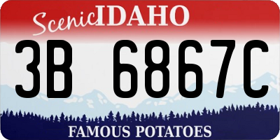 ID license plate 3B6867C