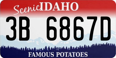ID license plate 3B6867D