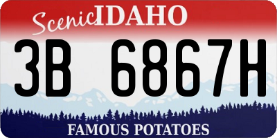 ID license plate 3B6867H