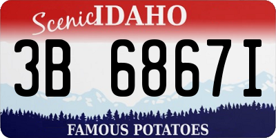 ID license plate 3B6867I