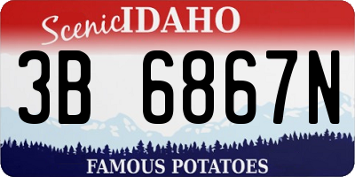ID license plate 3B6867N