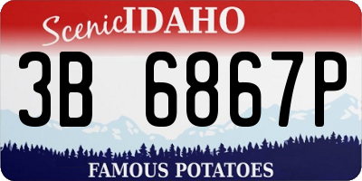 ID license plate 3B6867P