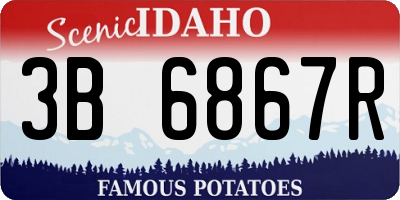 ID license plate 3B6867R