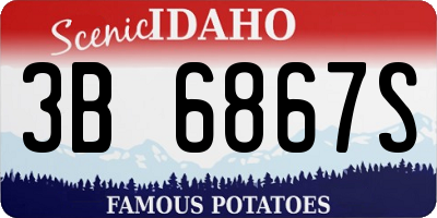 ID license plate 3B6867S