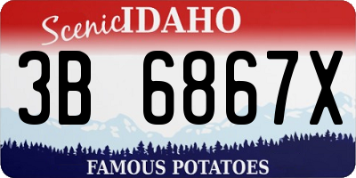 ID license plate 3B6867X