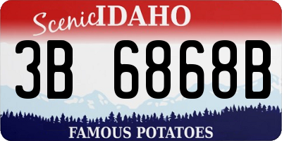 ID license plate 3B6868B