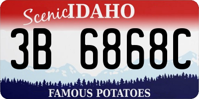 ID license plate 3B6868C
