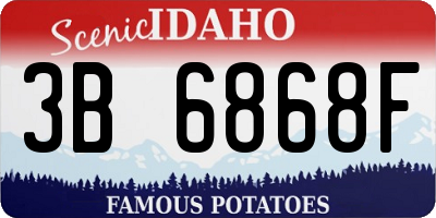 ID license plate 3B6868F