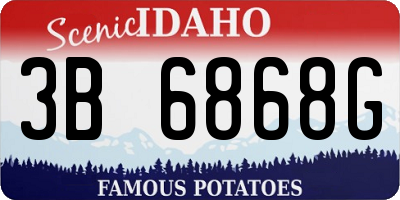 ID license plate 3B6868G