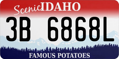 ID license plate 3B6868L