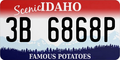 ID license plate 3B6868P