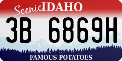 ID license plate 3B6869H