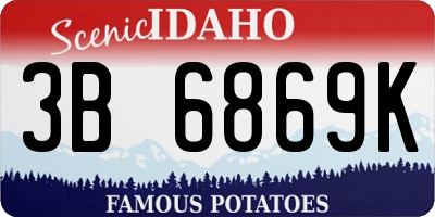 ID license plate 3B6869K