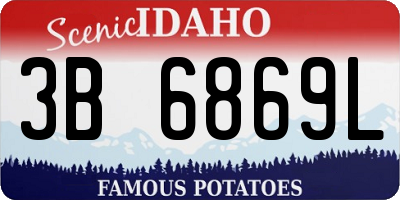 ID license plate 3B6869L