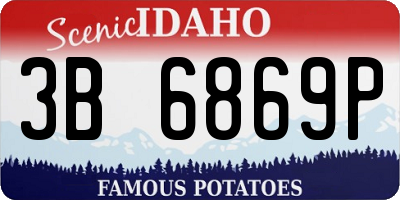 ID license plate 3B6869P