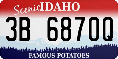 ID license plate 3B6870Q