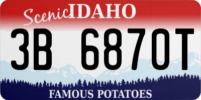 ID license plate 3B6870T