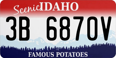 ID license plate 3B6870V