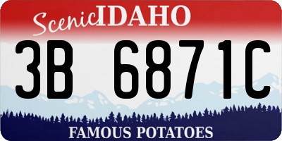ID license plate 3B6871C