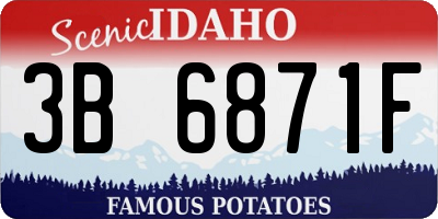 ID license plate 3B6871F