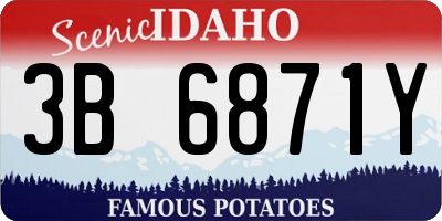 ID license plate 3B6871Y